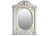 Зеркальный шкаф Atoll Наполеон-175 белый жемчуг, патина серебро