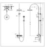 Душевая колонна со смесителем для ванны Bravat Art F65193CP-A2-RUS
