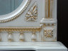 Зеркальный шкаф Atoll Наполеон-175 белый жемчуг, патина золото