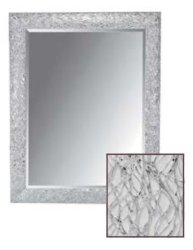 Зеркало Boheme 534 прямоугольное 75x95, белое серебро