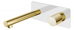 Cмеситель для раковины Boheme Stick 125-WG.2 с внутренней частью white touch gold