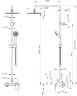 Душевая колонна со смесителем для душа Bravat Opal R F9125183CP-A2-RUS