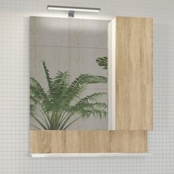 Зеркальный шкаф Comforty Рига-70 дуб сонома