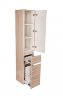 Шкаф-колонна Style Line Атлантика 35 с корзиной, люкс ясень перламутр, PLUS