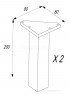 Ножки Акватон (Aquaton) для тумбы под раковину 1A222703SI000, 200-210мм регулируемые