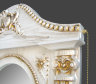 Зеркальный шкаф Atoll Наполеон-165 белый жемчуг, патина золото