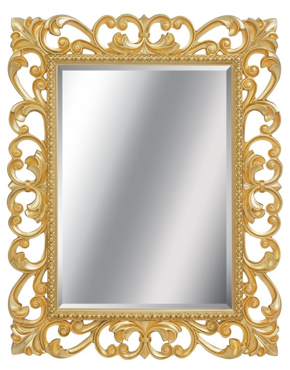 Зеркало Tessoro ISABELLA прямоугольное с фацетом арт. TS-1076-G золото