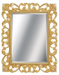 Зеркало Tessoro ISABELLA прямоугольное с фацетом арт. TS-1076-G/L поталь золото
