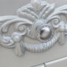 Шкаф-пенал Atoll Наполеон-60 белый жемчуг, патина серебро