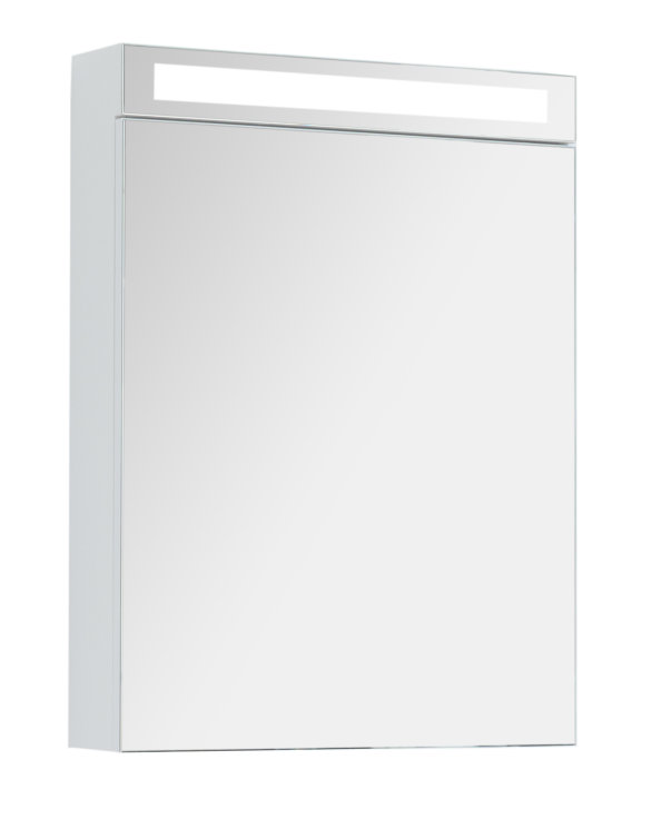Зеркальный шкаф Dreja MAX 60 с LED-освещением, белый глянец