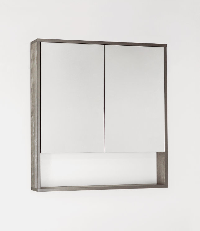 Зеркальный шкаф Style Line Экзотик 75, древесина/белый