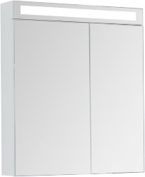 Зеркальный шкаф Dreja MAX 70 с LED-освещением, белый глянец