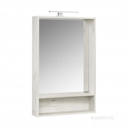 Зеркальный шкаф Акватон (Aquaton) Флай 60 белый, дуб крафт 1A237602FA860