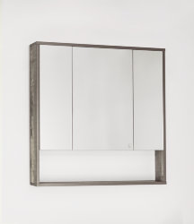 Зеркальный шкаф Style Line Экзотик 80, древесина/белый