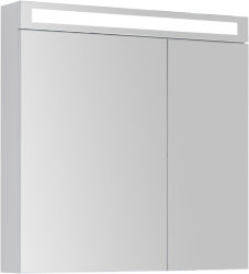 Зеркальный шкаф Dreja MAX 80 с LED-освещением, белый глянец