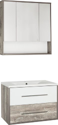 Мебель для ванной Style Line Экзотик 80 подвесная PLUS, древесина/белая