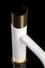Смеситель для раковины высокий Boheme Stick 122-WG.2 WHITE TOUCH GOLD