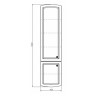 Шкаф-колонна Comforty Палини-42 белый глянец