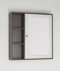 Зеркальный шкаф Style Line Кантри 75, венге/белый лён