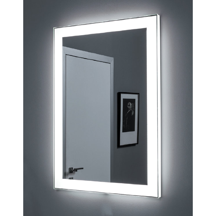 Зеркало Dreja Kvadro 60x85 с LED подсветкой, инфракрасный выключатель