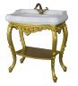 Мебель для ванной Tessoro ISABELLA 80 арт. TS-10108-W/G белый глянец с золотом