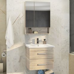 Мебель для ванной Comforty Парма-60 дуб дымчатый
