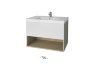 Мебель для ванной Dreja Eco Perfecto 70, дуб/белый лак