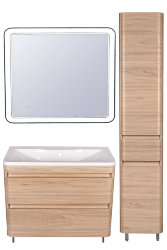Мебель для ванной Style Line Атлантика 100 напольная, люкс ясень перламутр, PLUS