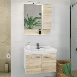 Мебель для ванной Comforty Рига-70 дуб сонома