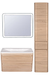 Мебель для ванной Style Line Атлантика 100 подвесная, люкс ясень перламутр, PLUS