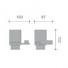 Стакан керамика настенный квадратный SCHEIN REMBRANDT 063CS-R