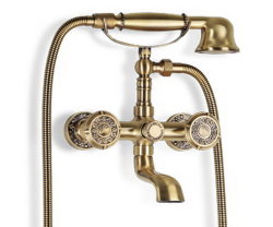 Смеситель для ванны Bronze de Luxe Royal 10119 с душевым комплектом