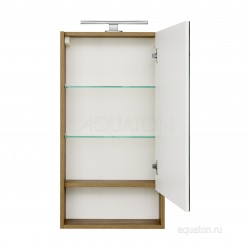 Зеркальный шкаф Акватон (Aquaton) Сканди 45 белый, дуб рустикальный 1A252002SDZ90