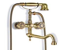Смеситель для ванны Bronze de Luxe Royal 10119D с душевым комплектом