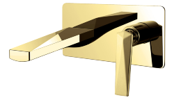Встроенный смеситель для раковины Boheme Venturo 385, золото