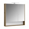 Зеркальный шкаф Акватон (Aquaton) Сканди 90 белый, дуб рустикальный 1A252302SDZ90