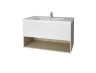 Мебель для ванной Dreja Eco Perfecto 90, дуб/белый лак