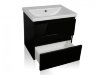 Мебель для ванной Style Line Даймонд 80 подвесная, люкс черная, PLUS