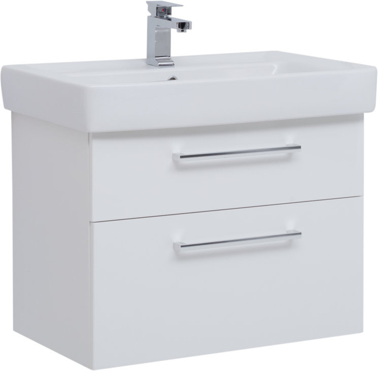 Мебель для ванной Dreja Q MAX 80 подвесная, белый глянец