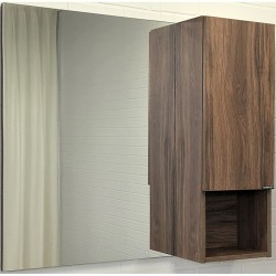 Зеркальный шкаф Comforty Бордо-90 дуб темно-коричневый