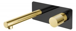 Cмеситель для раковины Boheme Stick 125-BG.2 с внутренней частью black touch gold