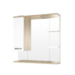 Зеркальный шкаф Style Line Ориноко 800/С, белый/светлое дерево