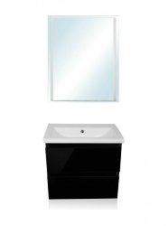 Мебель для ванной Style Line Даймонд 70 подвесная, люкс черная, PLUS