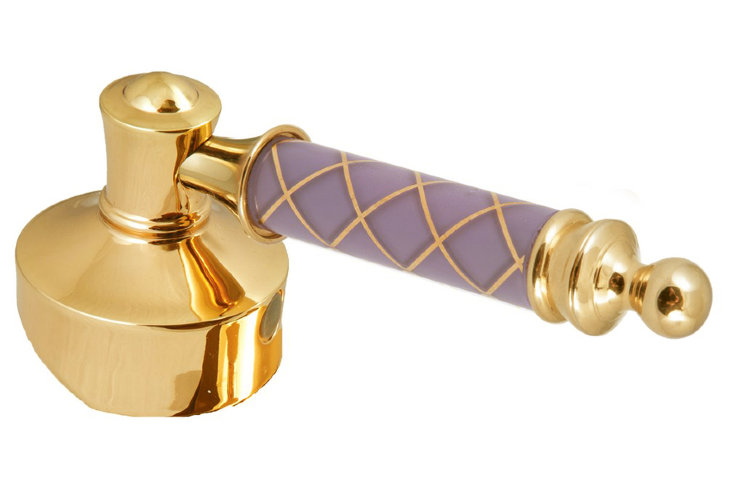 Boheme Vogue murano ручка для смесителя золотая фиалка