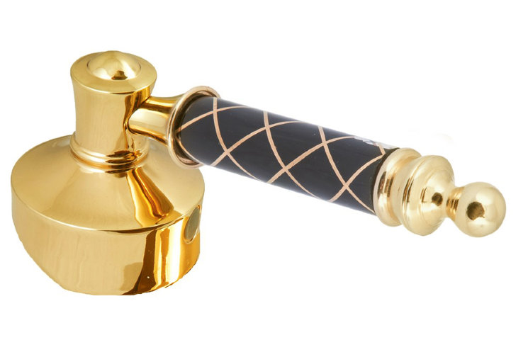 Boheme Vogue murano ручка для смесителя золотая чёрная