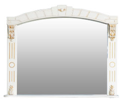 Зеркальный шкаф Atoll Александрия 100 кремовый, патина золото