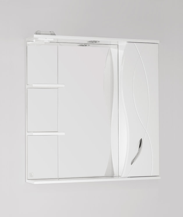 Зеркальный шкаф Style Line Амелия 75 со светильником