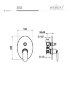 Смеситель для ванны Webert Aria AI860101 Белый глянцевый с ручкой Basalto